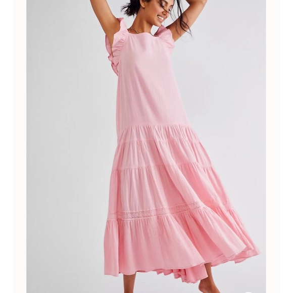 Free People Dresses & Skirts - Free People Caught In Motion Maxi Dress Pink